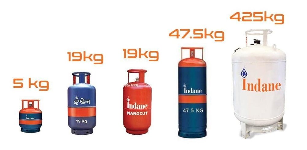 Indane Iocl Alloy 19kg, 47kg, Nanocut 19kg, 425kg LPG Cylinder, 47.5 Kg, 90