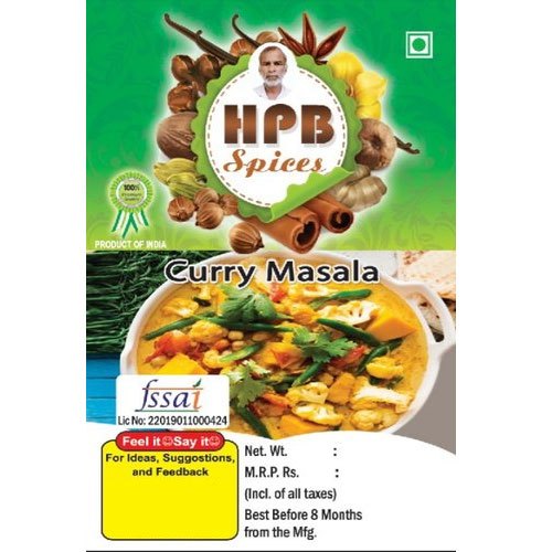 HBP Spices Curry Masala, Packaging Size: 50 kg, Packaging Type: PP Bag