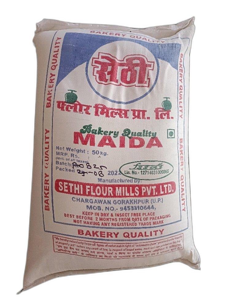 Indian Wheat 50kg Sethi Bakery Maida, Packaging Type: Bag