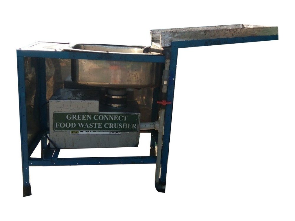 Green Connect Mild Steel and Stainless Steel Food Waste Crusher, Capacity: 200 kg/Hour