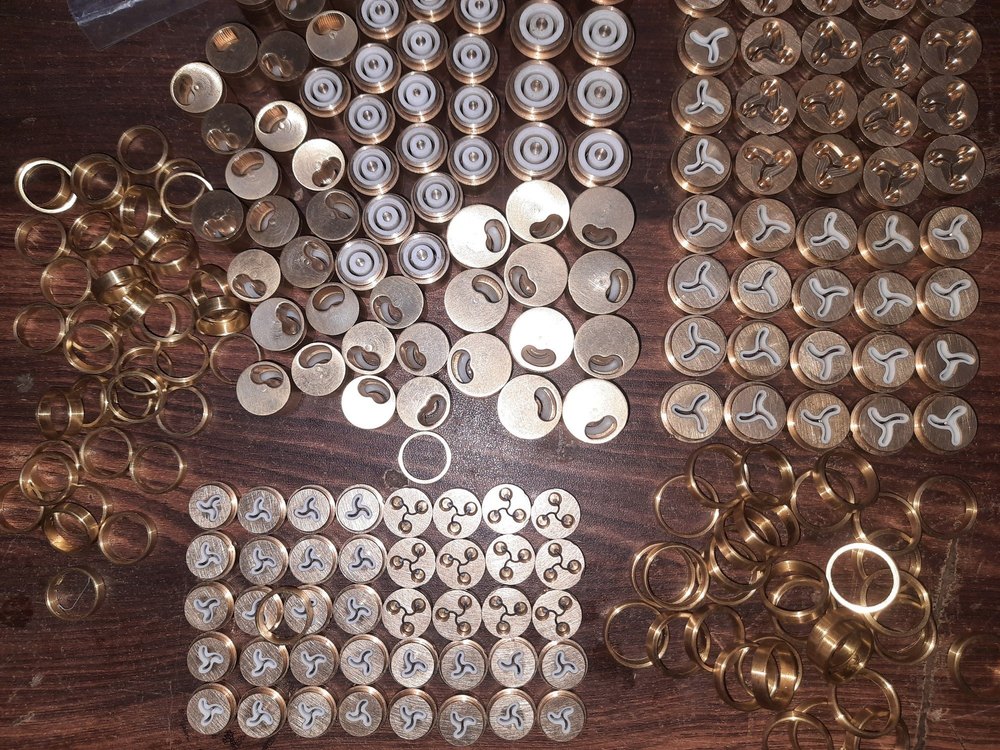Brass And Teflon Penne pasta Inserts