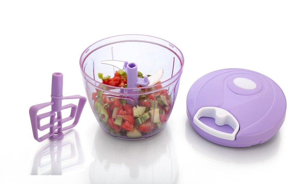Manual Hand Food Chopper, For Kitchen, Capacity: 900