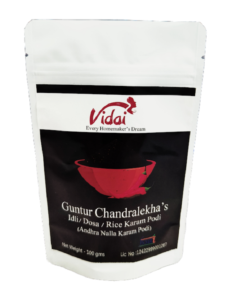 100g Vidai Guntur Chandralekha\'s Nalla Karam Idli Podi
