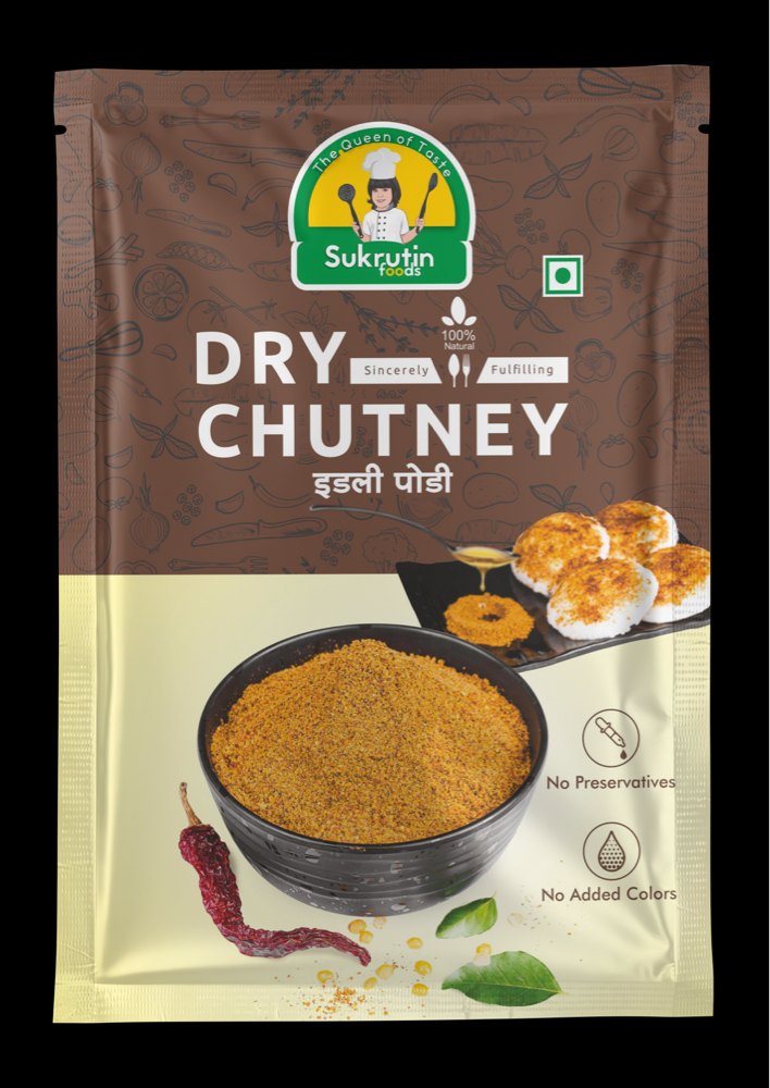 Dry Idli Podi, Packaging Type: Pouch