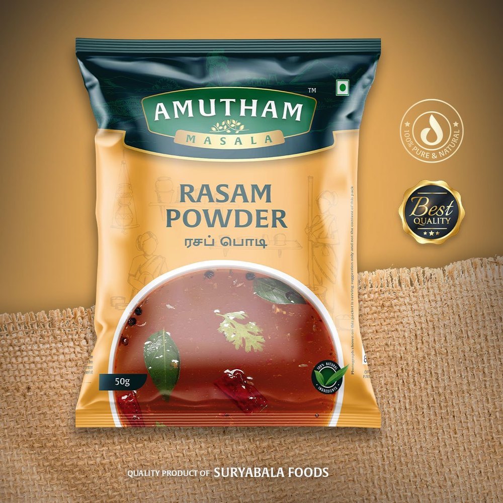 Amutham Rasam Powder, Packaging Size: 20g, 50g, Packaging Type: Packets