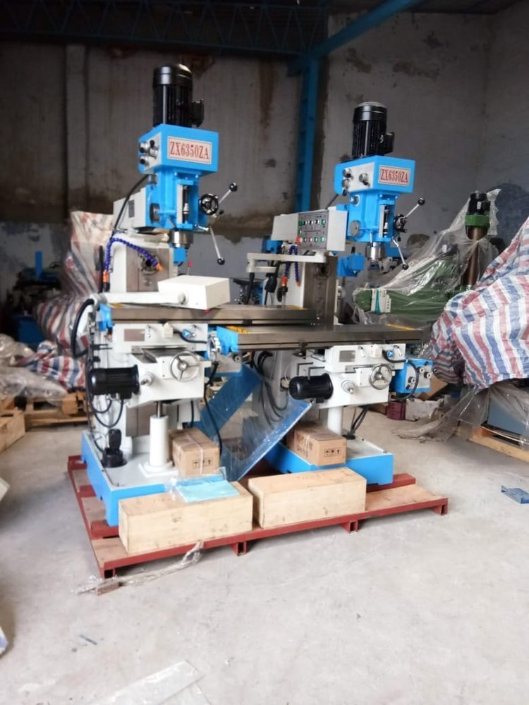 Cast Iron ZX6350ZA Universal Milling & Drilling Machine, Spindle Travel: 120MM, Drilling Capacity (Steel): 50MM