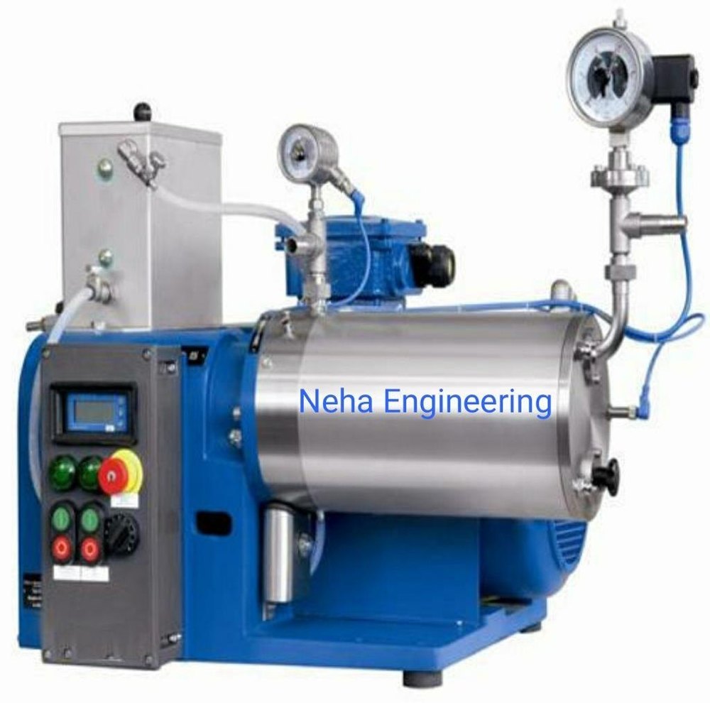 Stainless Steel Horizontal Bead Mill Machine, Capacity: 10 Liter