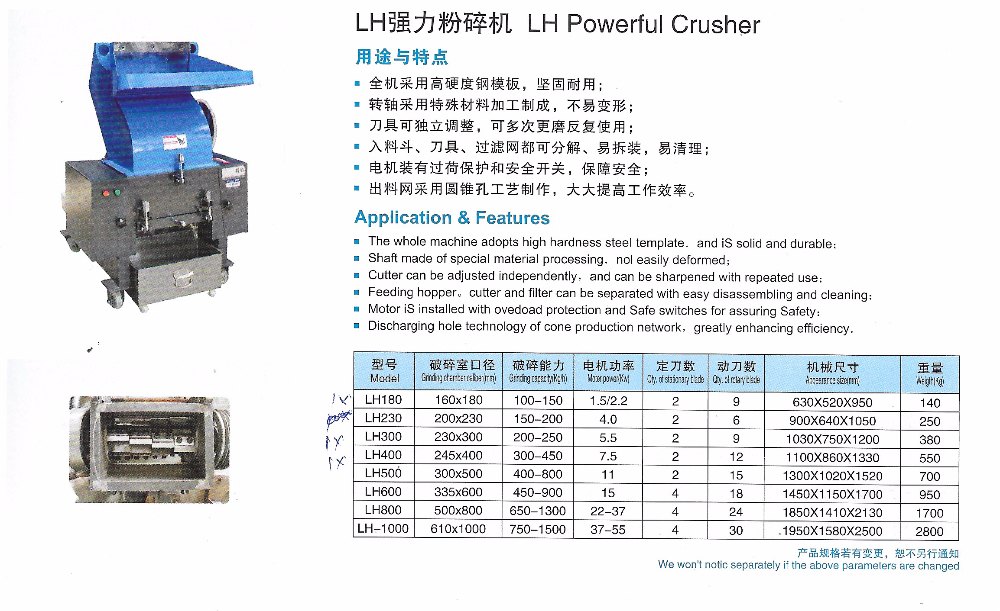 HDPE Granulator Grinder