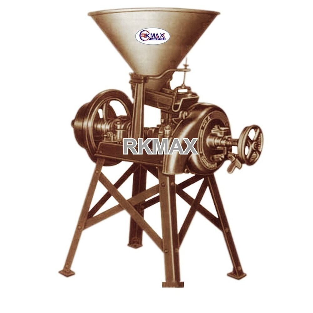 Semi-Automatic Powder Coated Spice Grinding Mill, Single Phase, Capacity: 200 kg/Hr