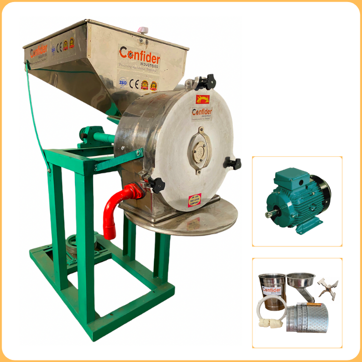 Confider Industries 7.5 HP 2 In 1 Pulverizer Mill With Motor, Model Name/Number: SS7p514b7_2