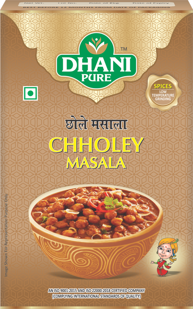 Dhani Pure 10g Chole Masala, Packaging Type: Box