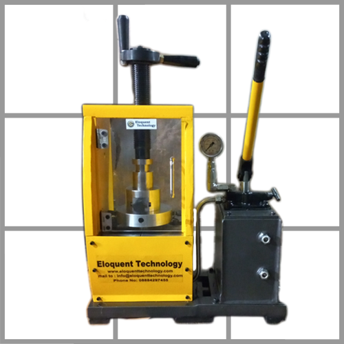 Mild Steel Hydraulic Pellet Press Manual, 40 mm Od, 35 mm Id, Capacity: 25 Ton