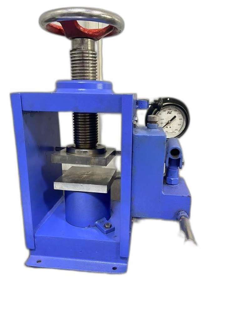 Analog Hydraulic Pellet Press Machine, Pressure Gauge, Capacity: 15 Ton