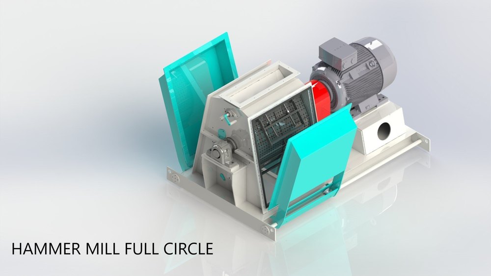 90 kW Mild Steel Hammer Mill Full Circle, 660 mm, Capacity: 4000 Kg/Hr