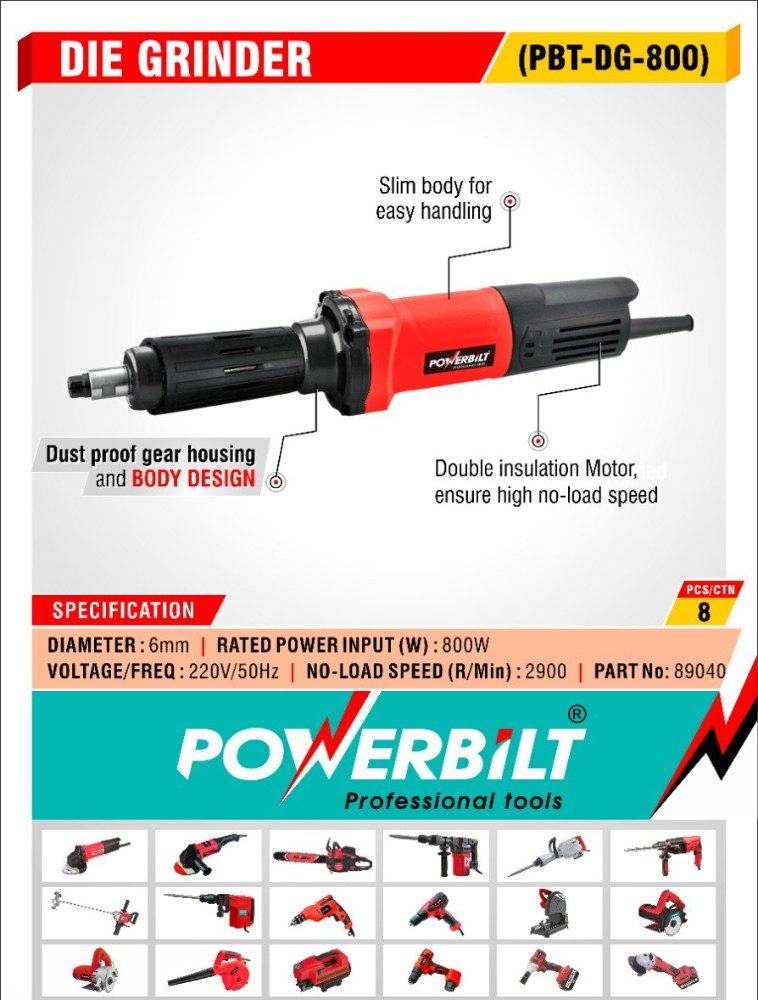 PowerBilt Die Grinder PBT-DG-800