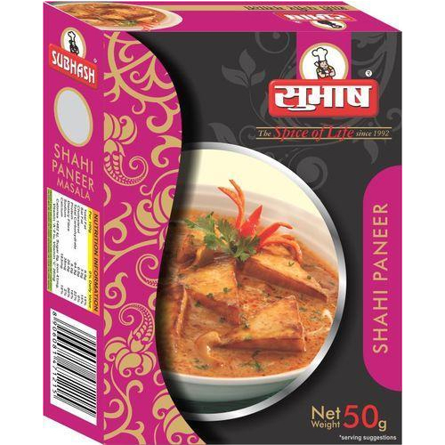 Subhash Shahi Paneer Masala, Packaging Type: Box, Packaging Size: 50g