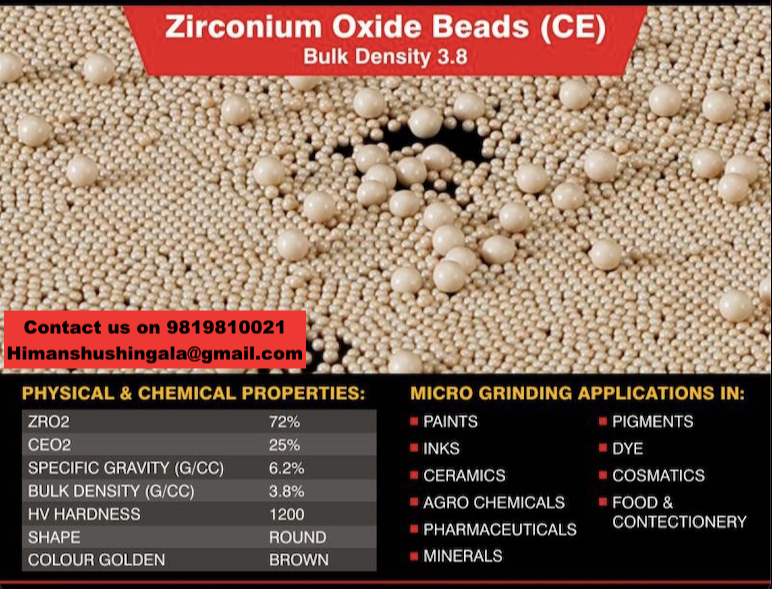 Golden Round Zirconium Oxide (CE Stabilised) Grinding Beads