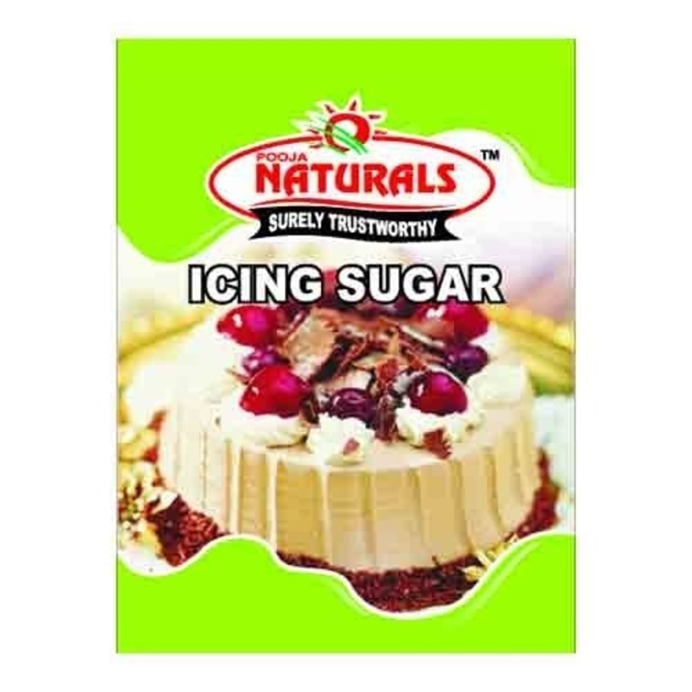 Pooja Naturals Icing Sugar Confectioners Sugar, Powder, Packaging Type: Packet