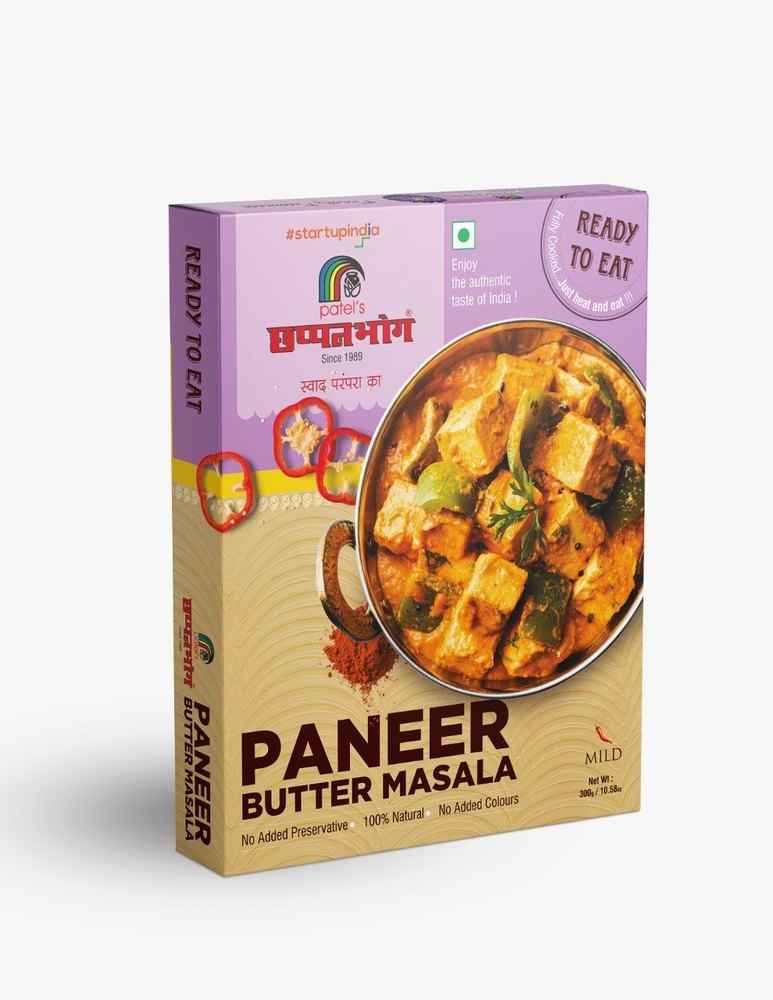 Chappan Bhog Ready to Eat Food Paneer Butter Masala, Packaging Size: 300gm, Packaging Type: Box