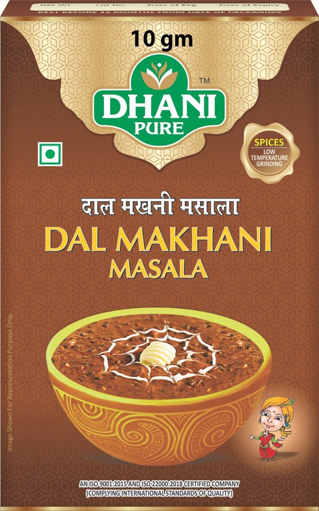 Dhani Pure 10g Daal Makhani Masala, Packaging Type: Box