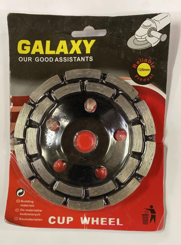Stainless Steel Galaxy Diamond Cup Grinding Wheel, Size/Dimension: 125 Mm, Thickness Of Wheel: 8 Mm