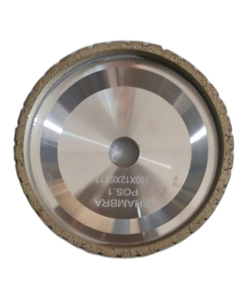 Bhambar Resin Bevelling Diamond Wheel, Size/Dimension: 150x12x6x12 mm, Thickness Of Wheel: 3 mm