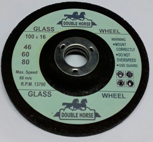 Aluminium Oxide Resin Double Horse Glass Grinding Wheel, Size/Dimension: 4 Inch