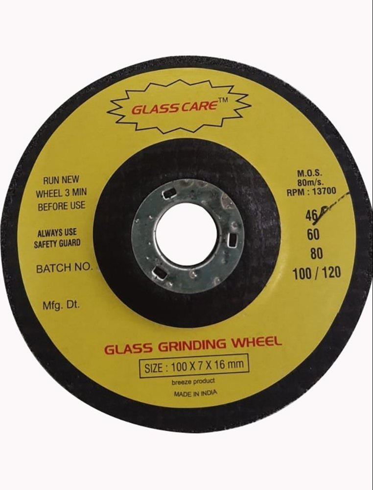 Aluminium Oxide Metal Glass Grinding Wheel, Size/Dimension: 100 X 7 X 16 Mm, Thickness Of Wheel: 5 Mm