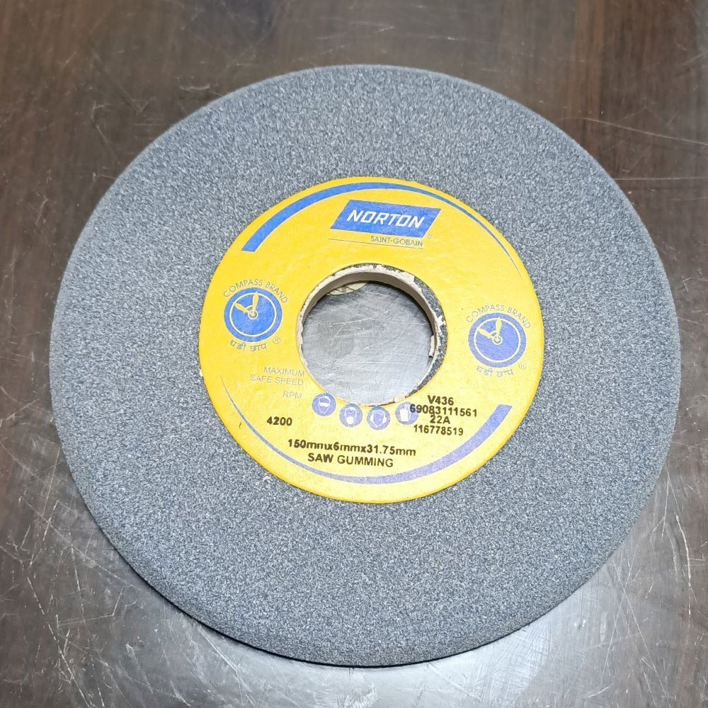 Adhesive Norton Saw Gumming Wheel, Size: 150x6x31.75mm, Thickness Of Wheel: 7.5 mm