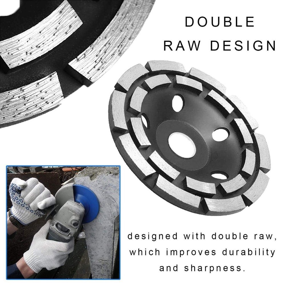 Ultra Touch 5 inch Double Row Diamond Cup Surface Grinding Wheel, For Heavy Duty Work