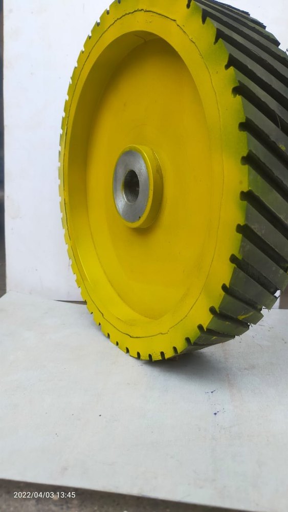 AXILO Abrasive Belt Grinder rubber Wheel, Size/Dimension: 250mm, Thickness Of Wheel: 50mm