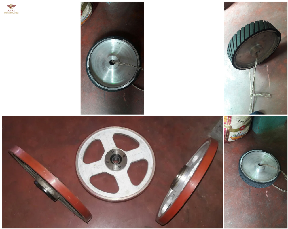 White Printing Aluminium Silicone Rubber Wheel, For Trolley