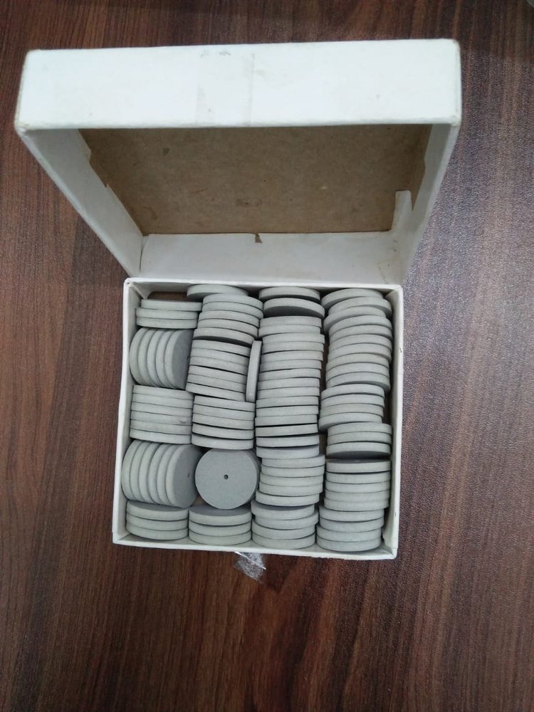 WHITE RUBBER POLISHING WHEELS FOR JEWELLERY, Size: 22MM