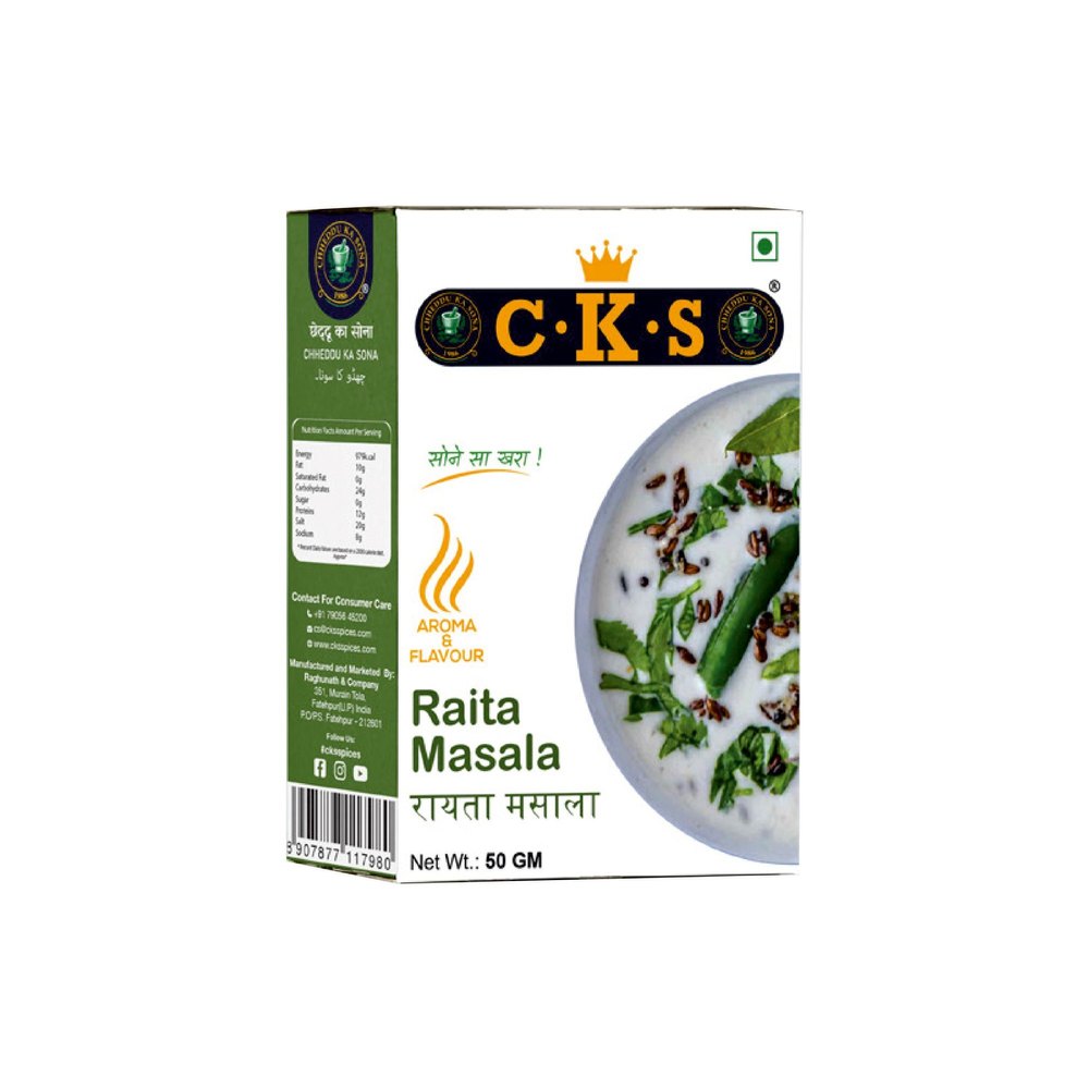50g C.K.S Raita Masala Powder, Packaging Type: Box