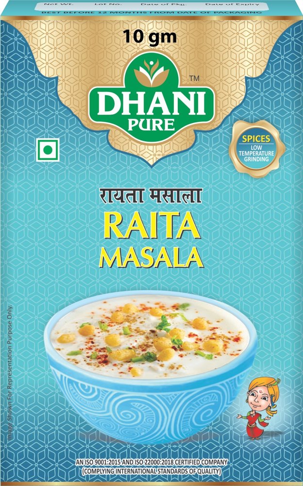 Dhani Pure 10g Raita Masala, Packaging Type: Box