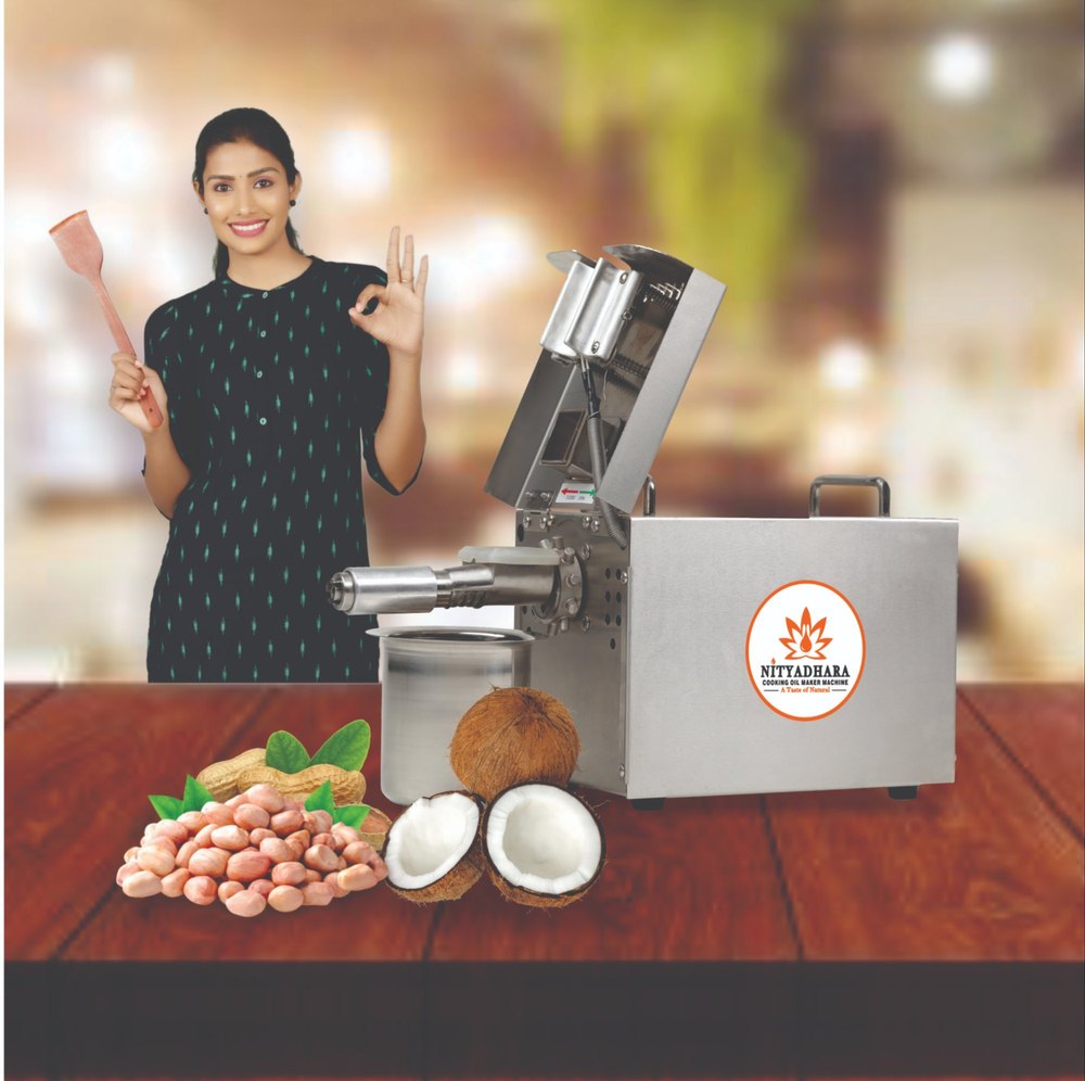 Nityadhara Automatic 3 In 1 Oil Maker, For Cotton Seed Oil, Model Name/Number: ND-100, Size: 20(l)*8(w)*10(h) Inch