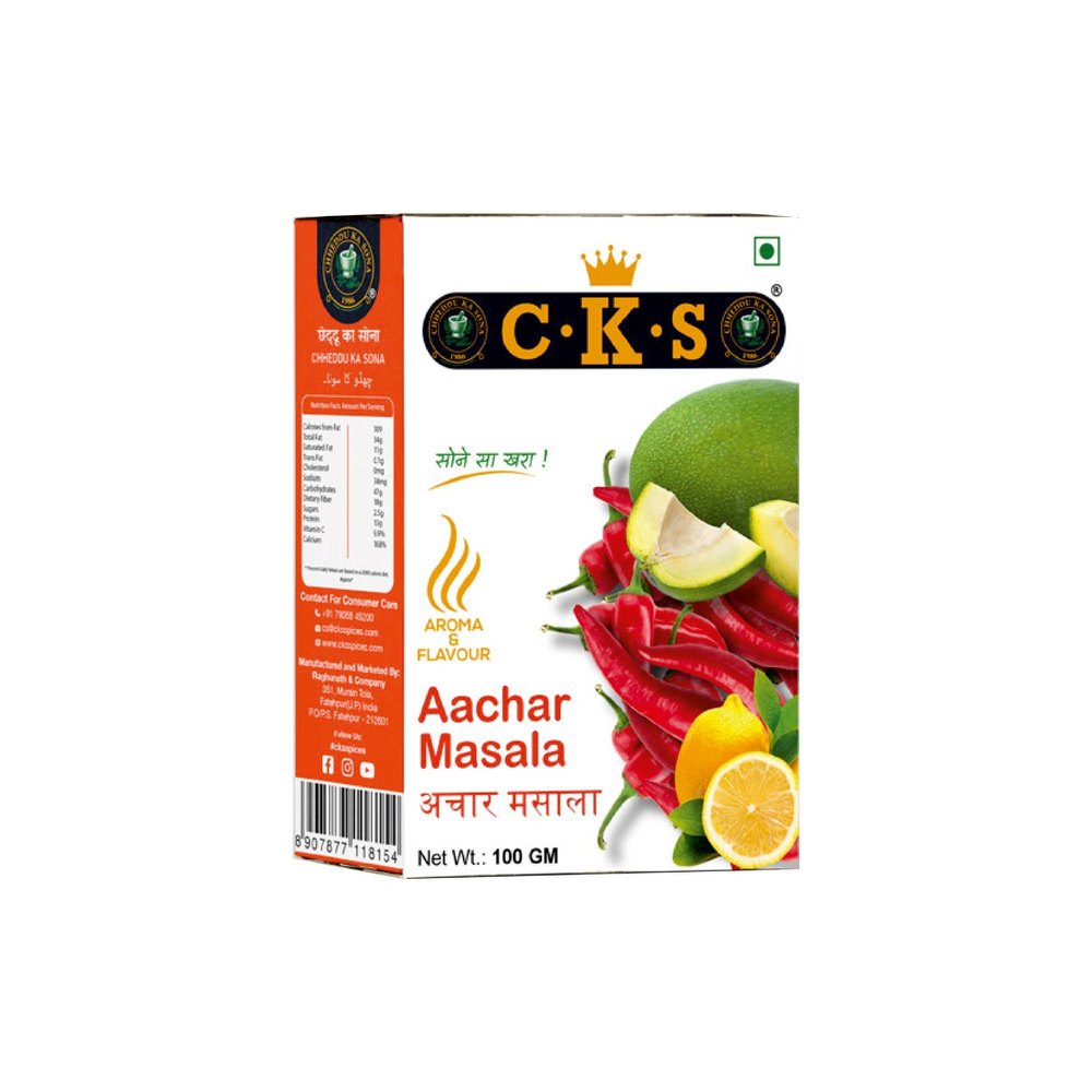 100g C.K.S Aachar Masala Powder, Packaging Type: Box