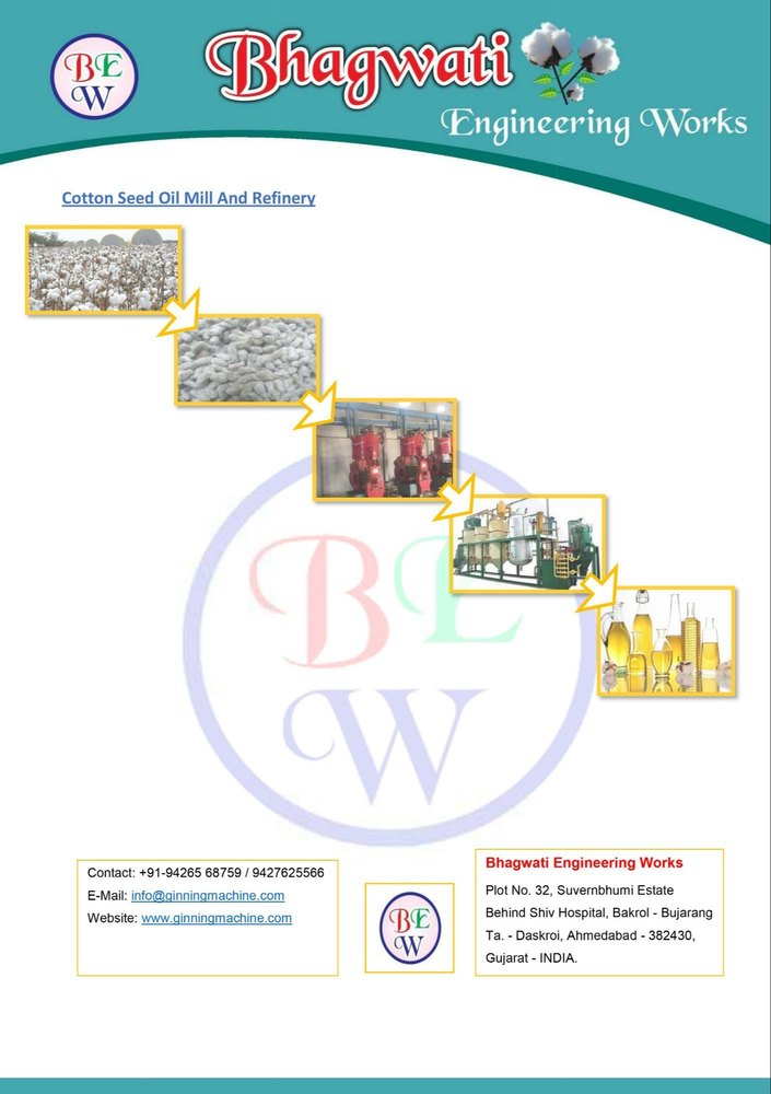 Three Phase Small Cotton Seed Oil Refinery, Capacity: 1-5 Ton/Day