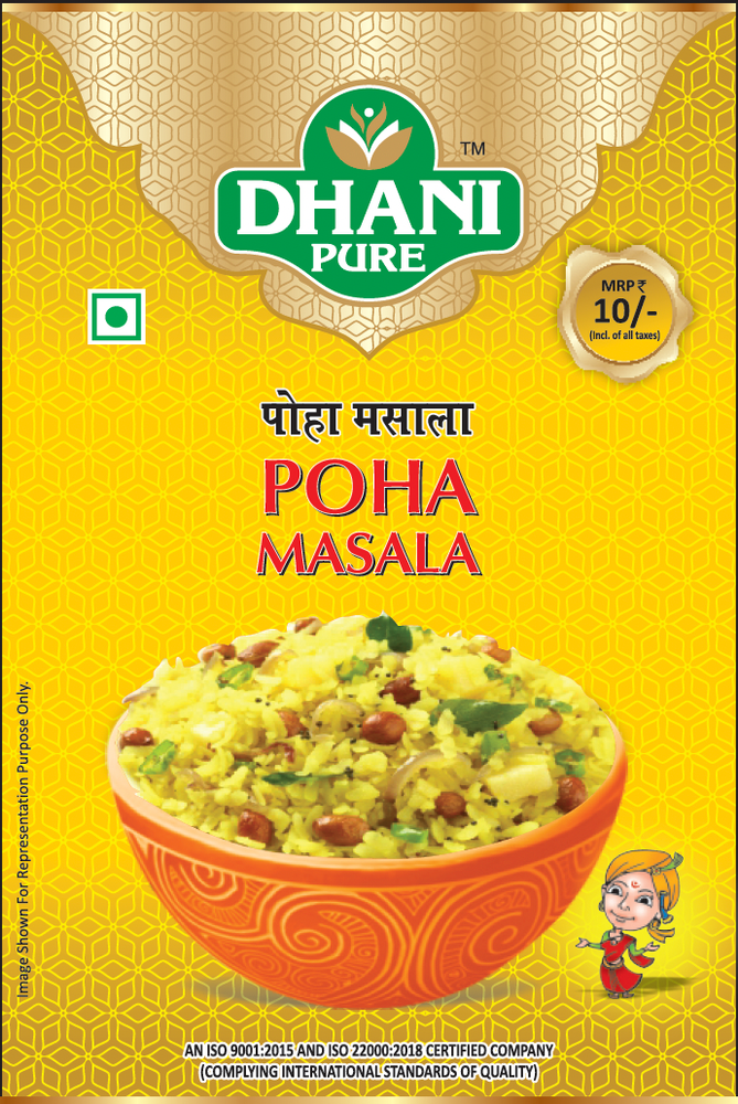 Dhani Pure 12g Poha Masala, Packaging Type: Box