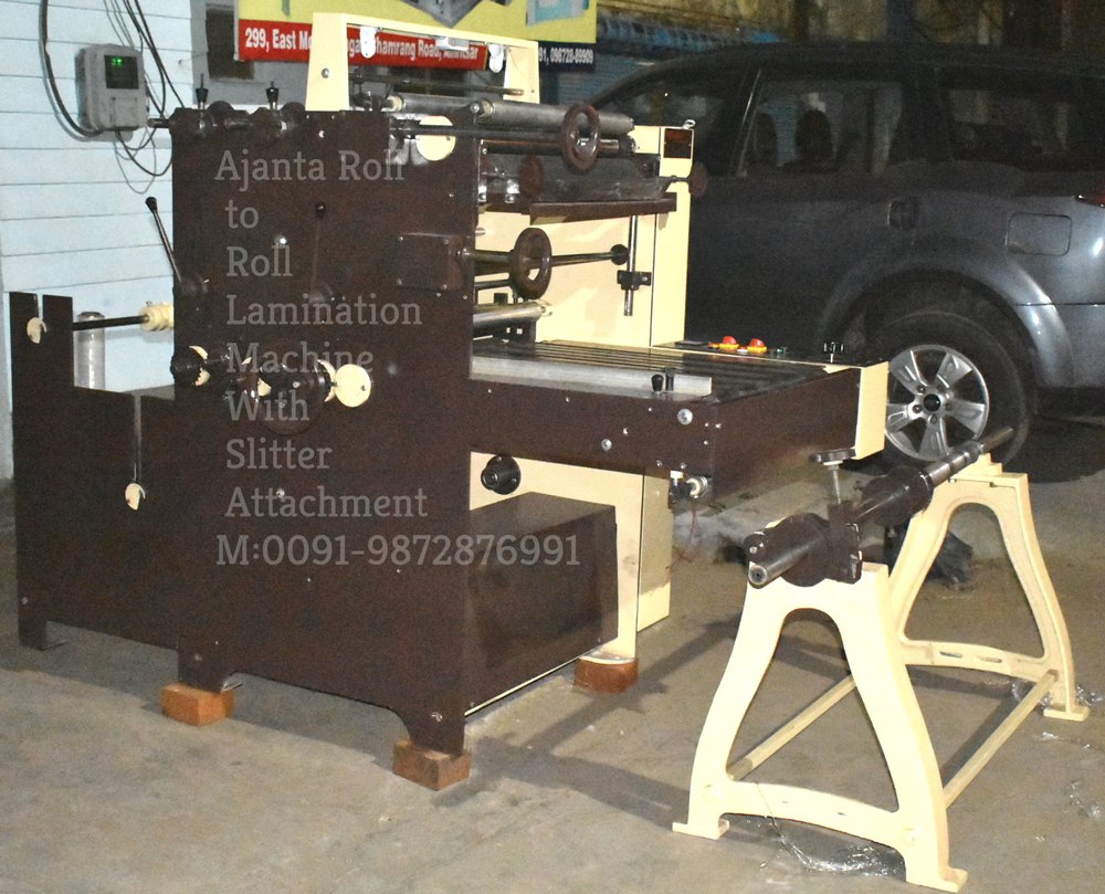 Roll To Roll Lamination Machine With Slitting Attachment