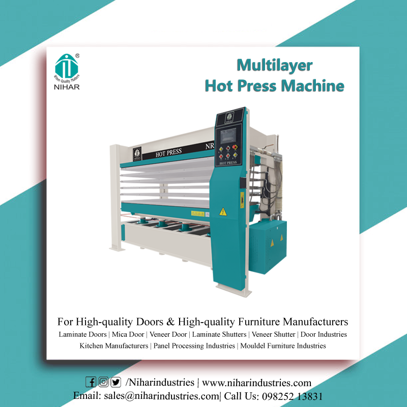Nihar 60 kw Multi Layer HOT PRESS, For Mica And Veneer Pressing, Machine Capacity: 200 Ton