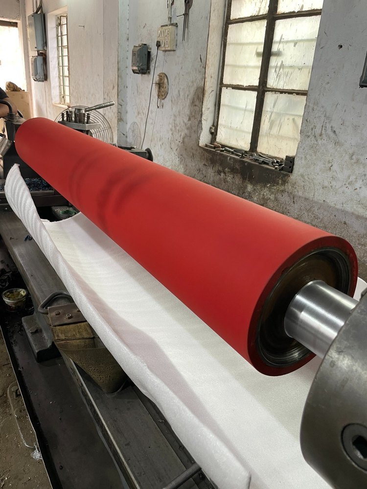 60 To 65 Orange Silicone Rubber Roller, For Industrial, Size: 80 To 300
