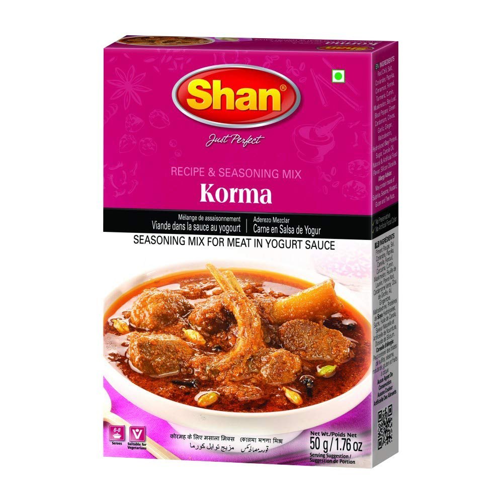 Shan Korma Masala, Packaging Size: 50 g, Packaging Type: Box