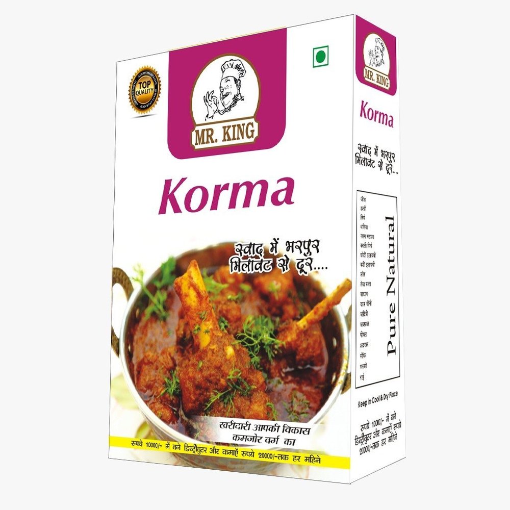 Mr king Korma Masala Powder, Packaging Size: 15gm, Packaging Type: Box