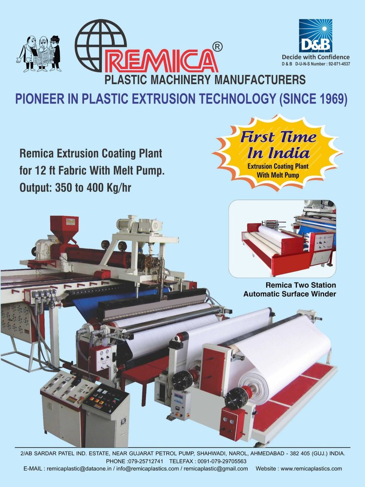 Wide Width Tarpaulin Extrusion Laminating Machine