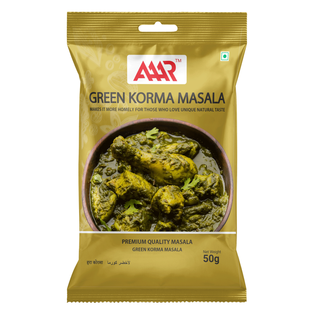 AAAR Green Korma Masala Powder, Packaging Size: 50 g, Packaging Type: Packets