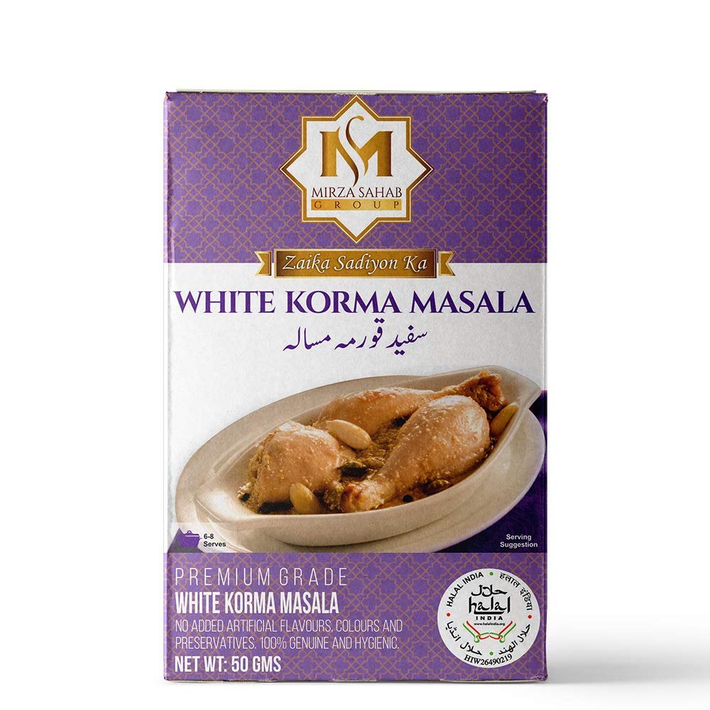 Mirza Sahab White Korma Masala, Packaging Size: 50 G, Packaging Type: Box