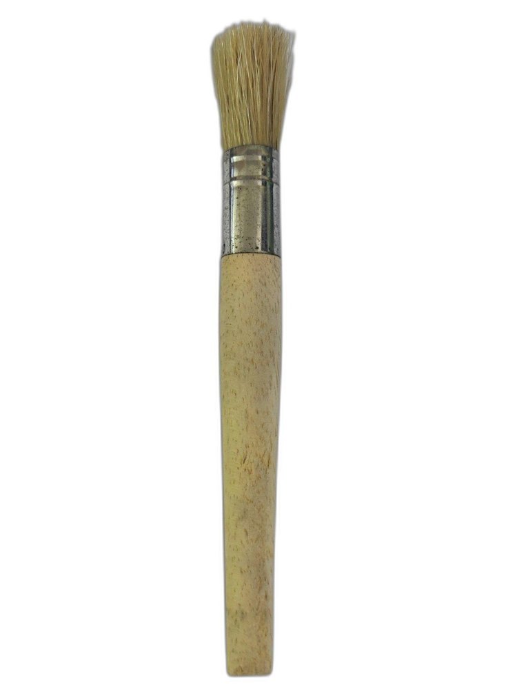 Medium Brown Shoe Solution Pasting Brush round, Size: 15mm
