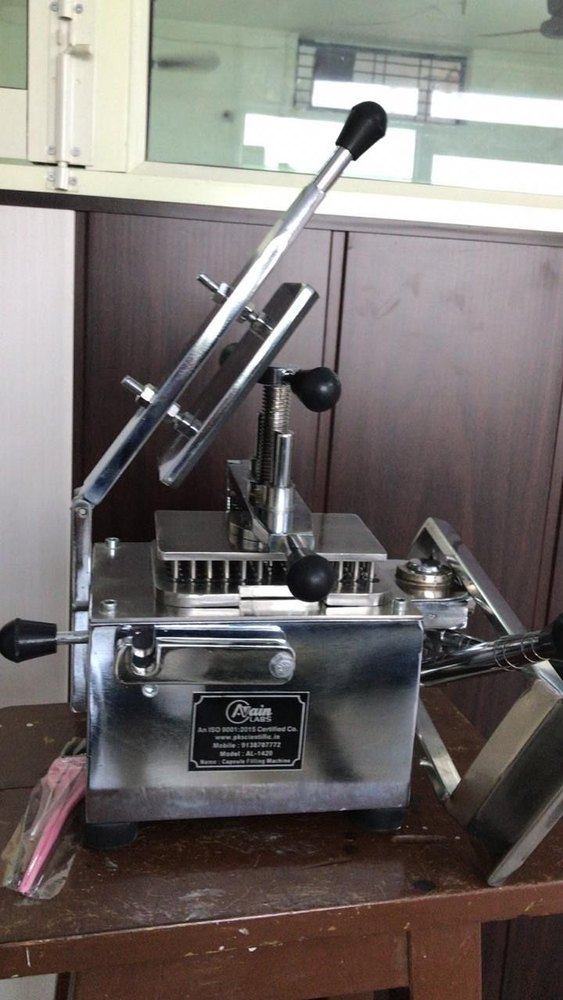 Tamper Proof Manual Semi-Automatic Capsule Filling Machine 100 HOLE, For Pharmaceutical Industry, Model Name/Number: AL-1420