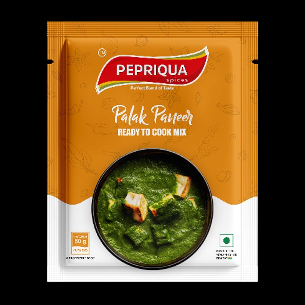 Pepriqua Palak Paneer Mix Masala, Packaging Size: 50gm, Packaging Type: Pouch